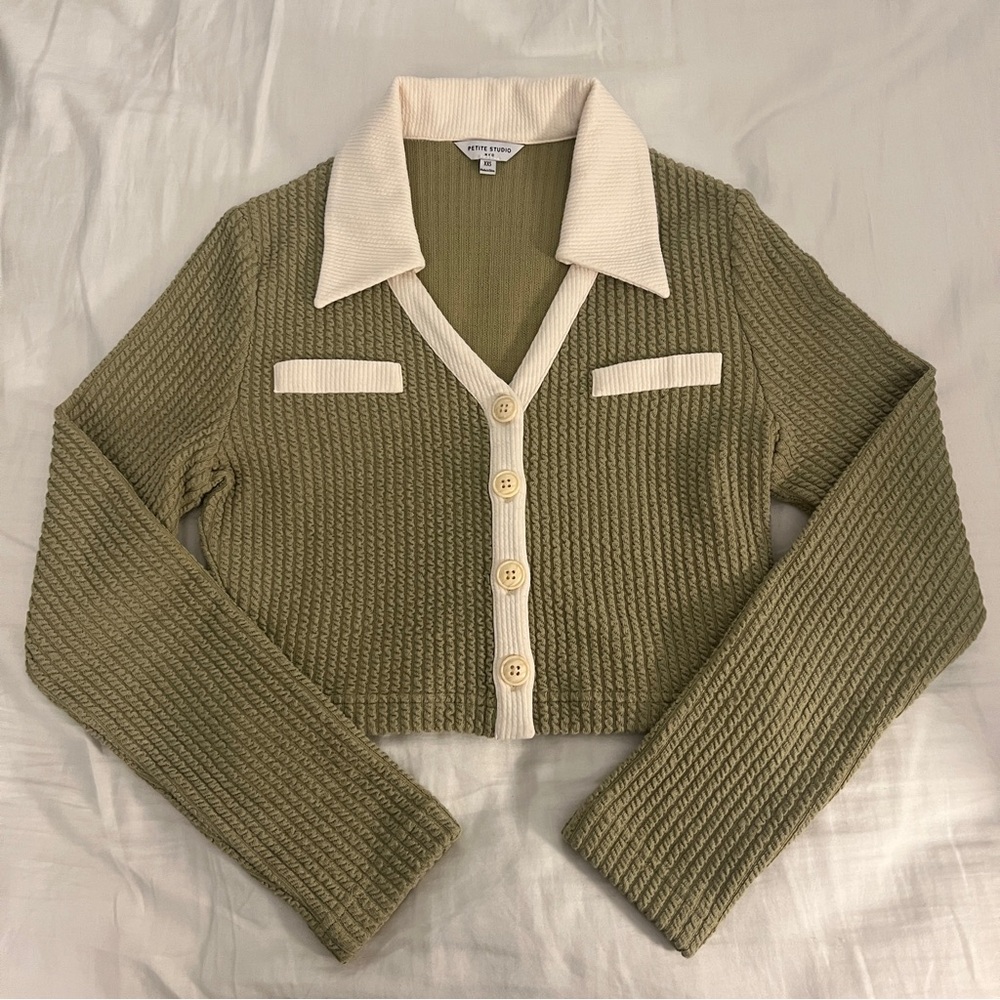 Petite Studio Cropped Cardigan Knit (XXS)